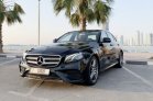 Black Mercedes Benz E200 2019 for rent in Dubai 1